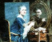marie suzanne giroust roslin sjalvportratt med maurice quentin Spain oil painting artist